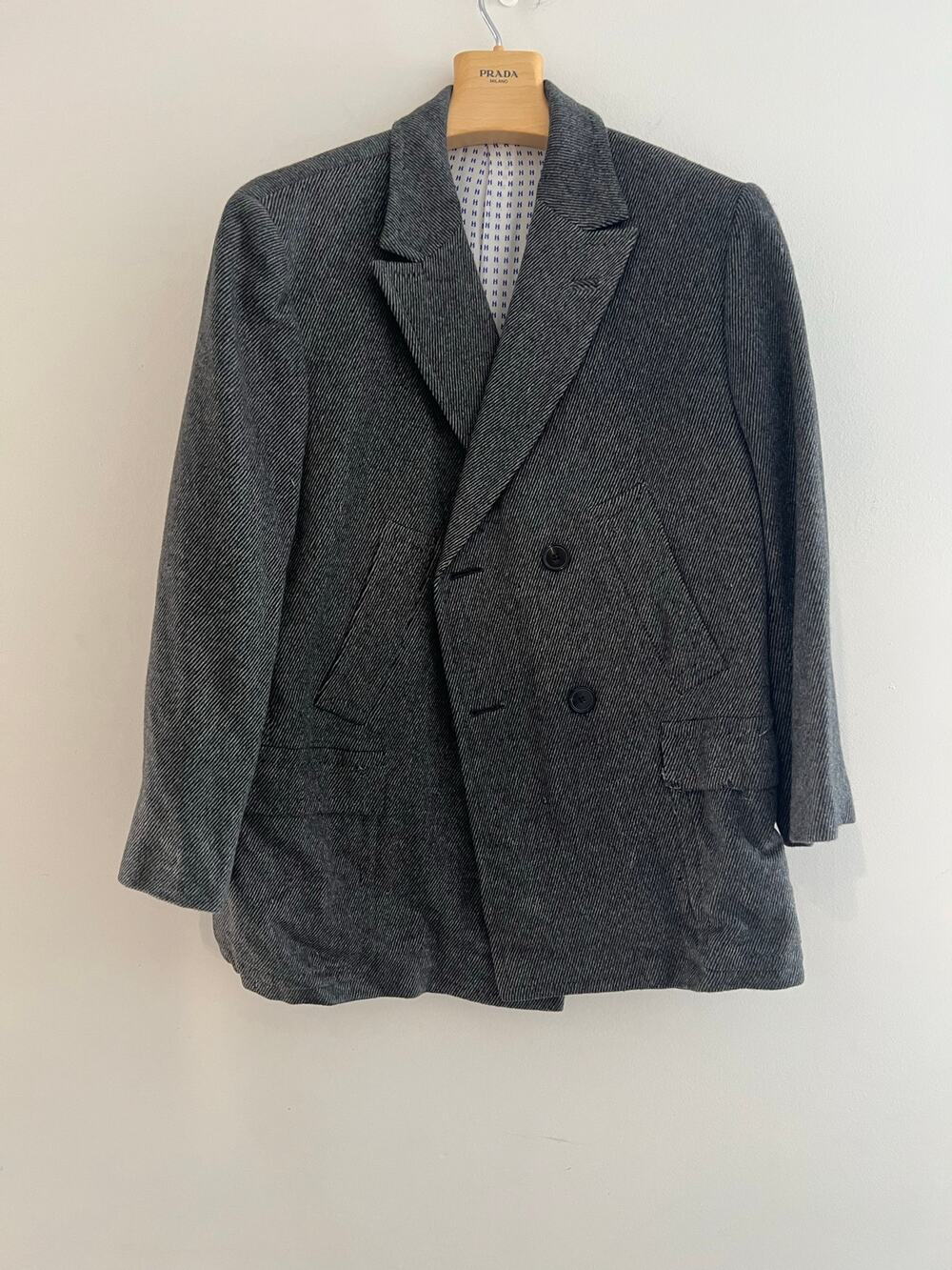 Hadleigh’s Double Breasted Cashmere Men’s Coat Gray Size 56 JP JL